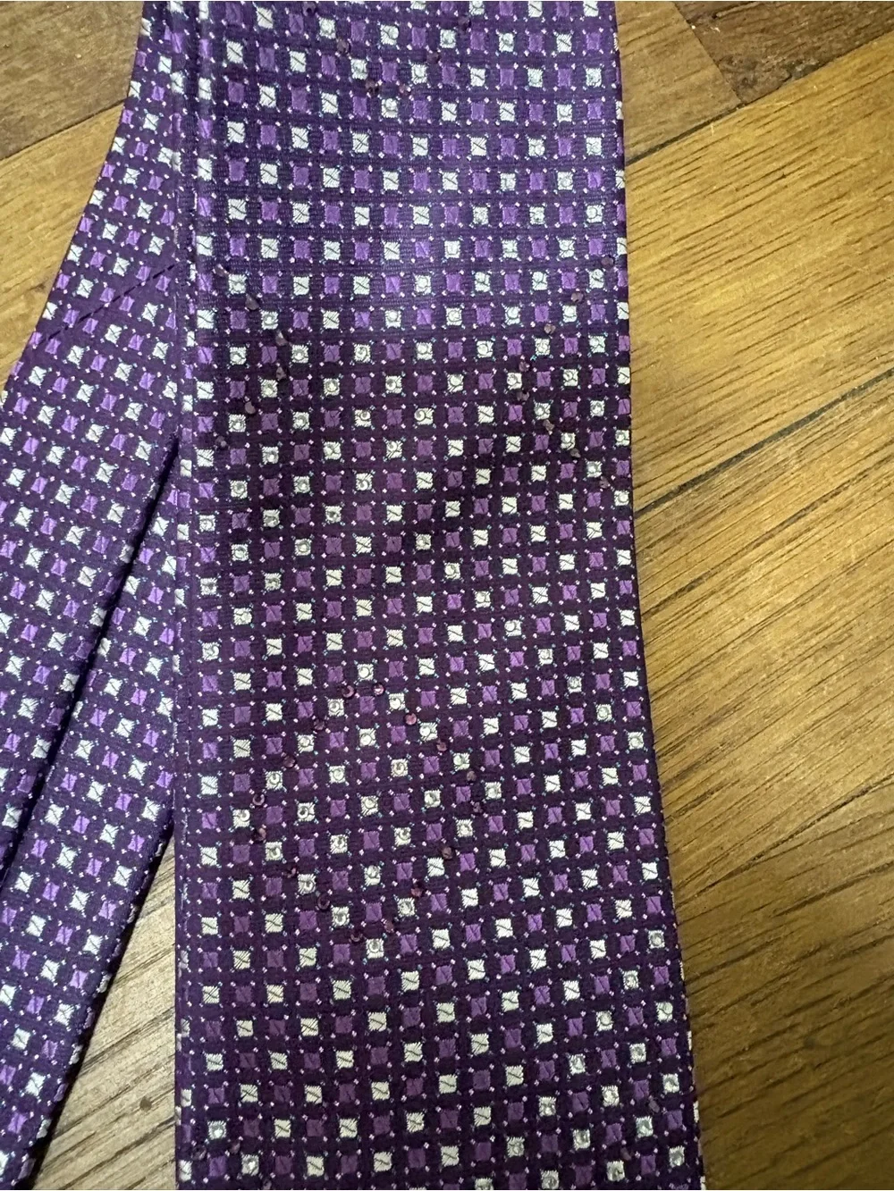 Classic Purple Geo-Pattern Men's Tie